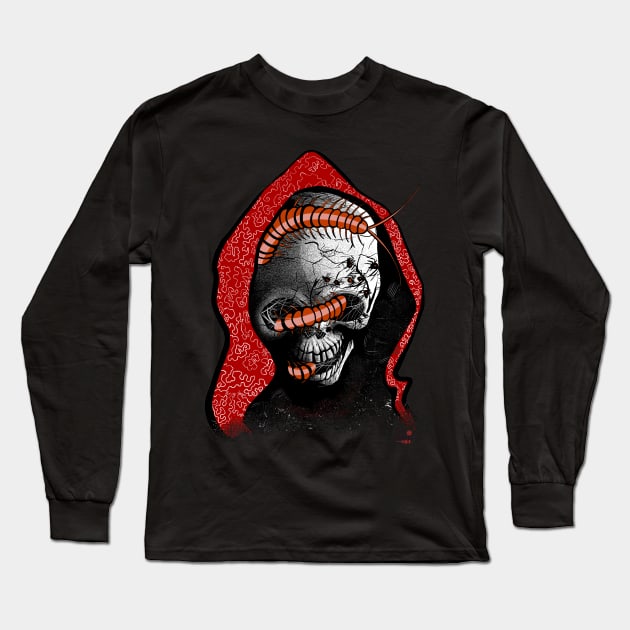 Seis Manos Skull Long Sleeve T-Shirt by DougSQ